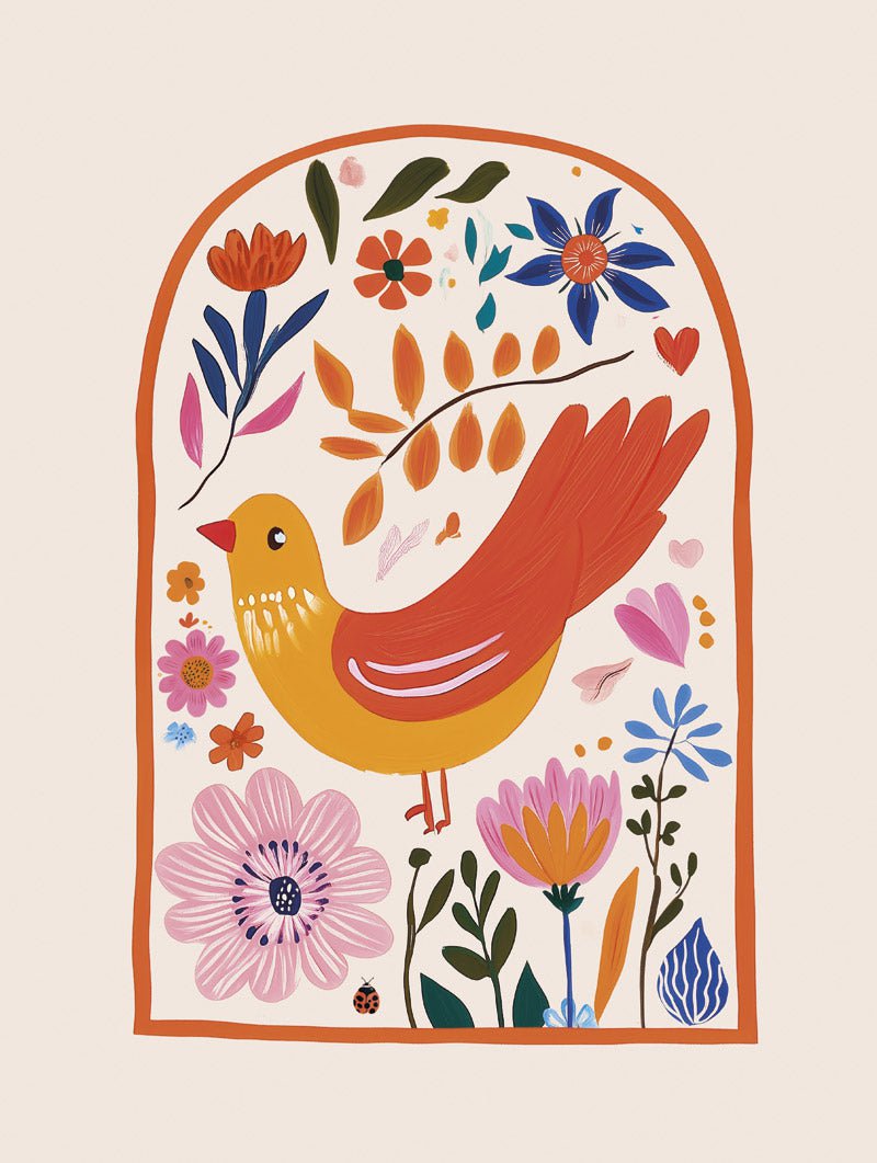 Arcadia - Affiche Folk Art