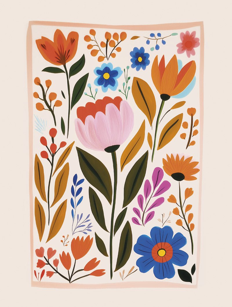 Chaleur Vive - Affiche Folk Art