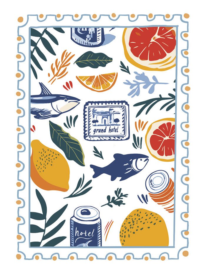 Poster été dolce grand hotel format 30x40cm