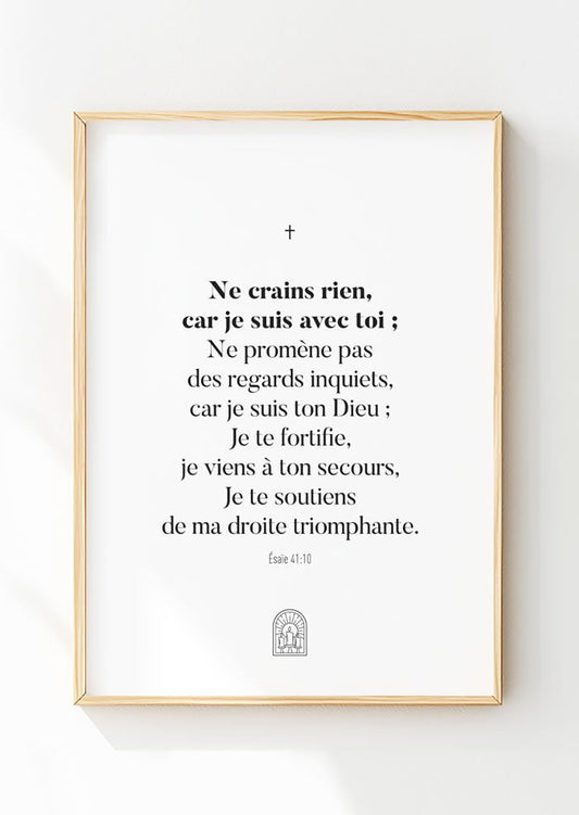 Esaïe 41:10 - Édition 2 - Affiche Chrétienne