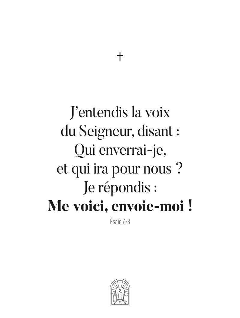Affiche citation bible Esaïe 6:8 en format 30x40cm