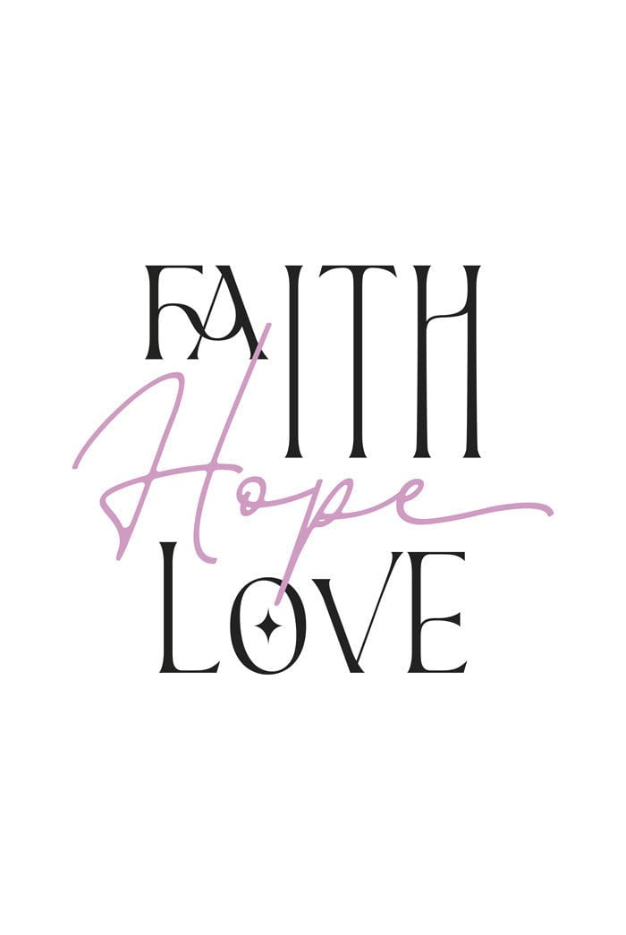 Faith Hope Love - Affiche Chrétienne