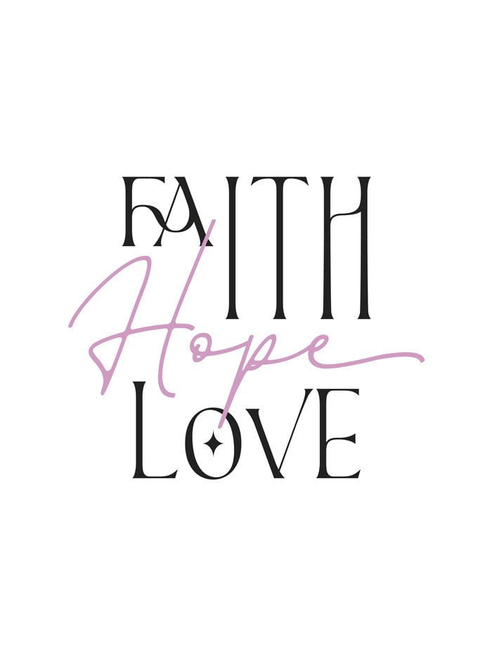 Faith Hope Love - Affiche Chrétienne