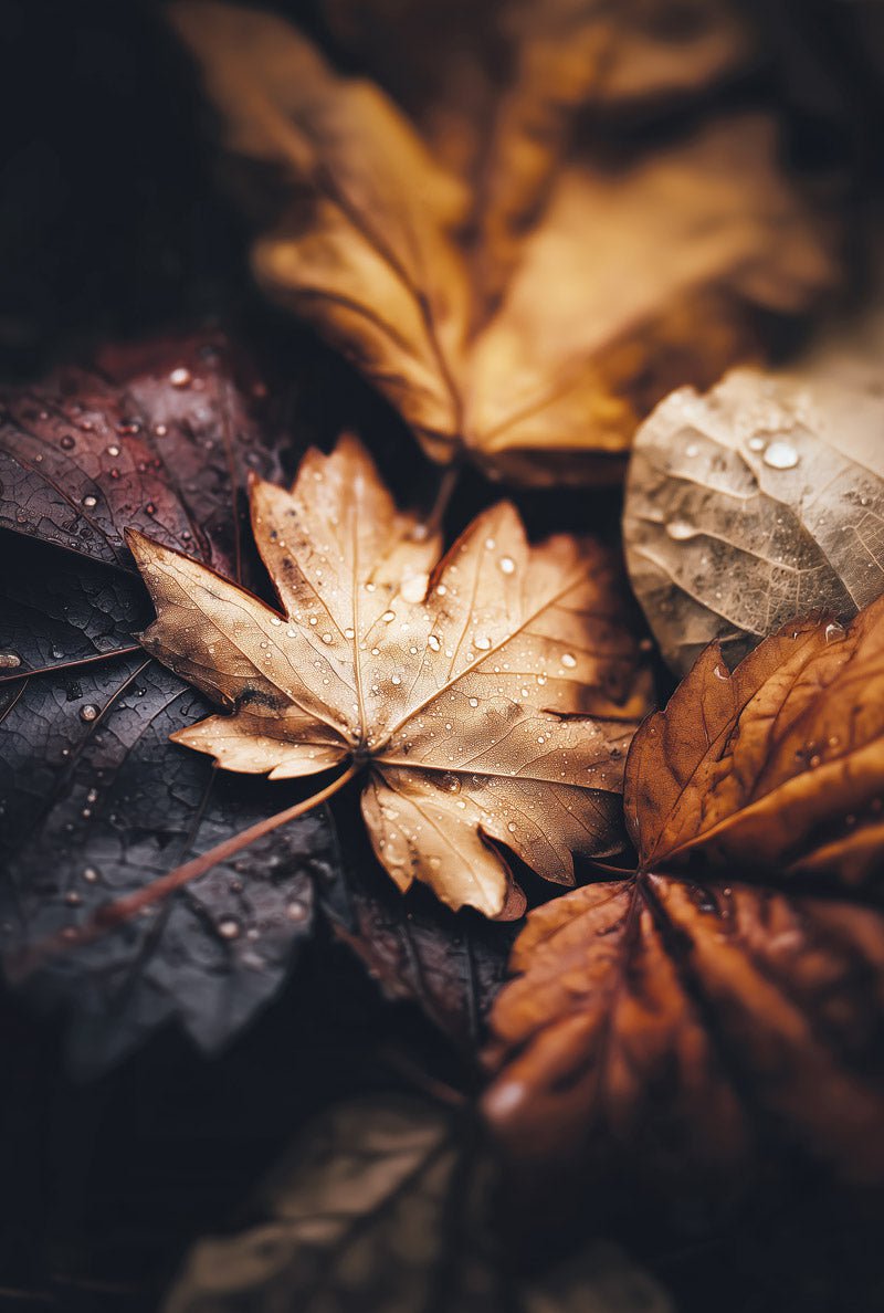 affiche photographie montrant des feuilles de platane en format 40x60cm