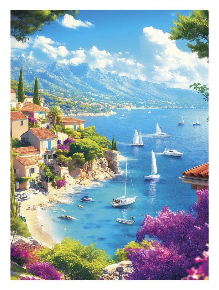 Poster illustration french riviera