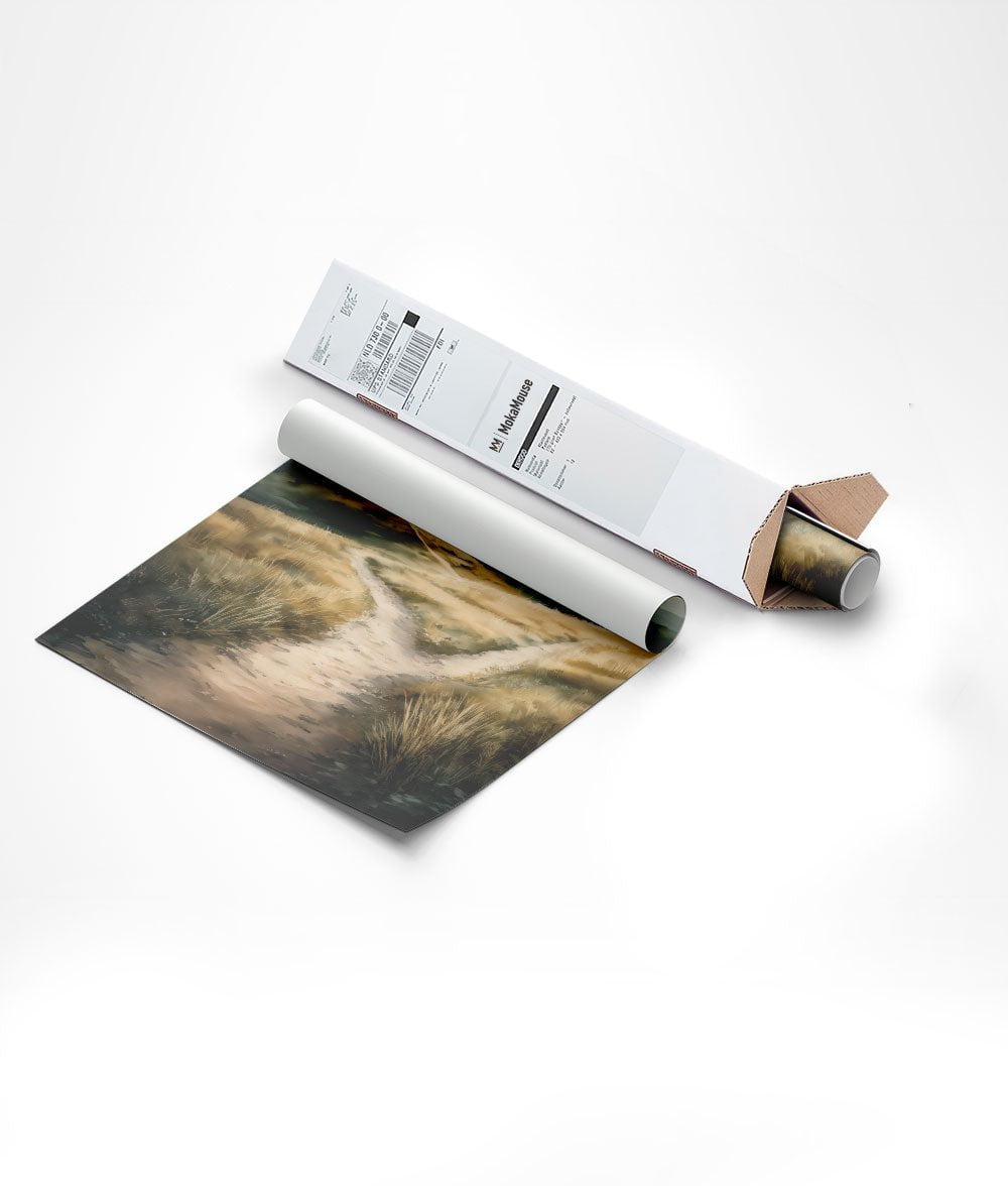 Emballage dans un carton triangulaire de l'affiche illustration Jean 14:6, le chemin