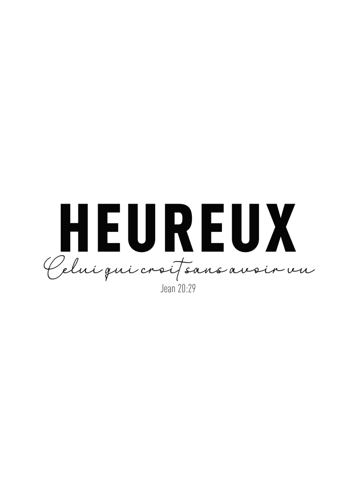 Jean 20:29 - Affiche Chrétienne