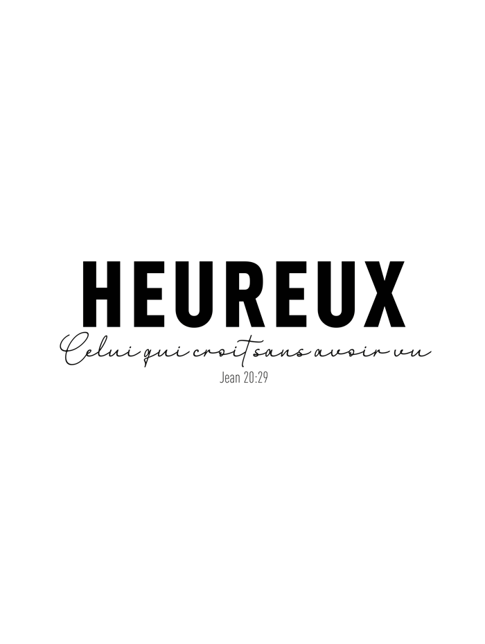 Jean 20:29 - Affiche Chrétienne