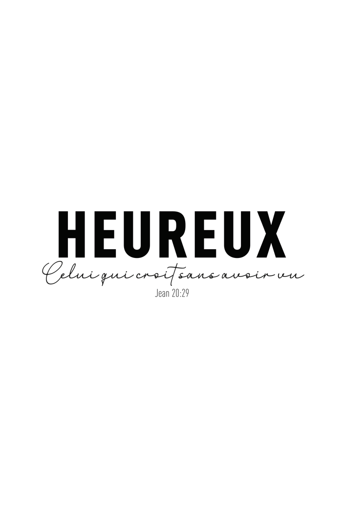 Jean 20:29 - Affiche Chrétienne