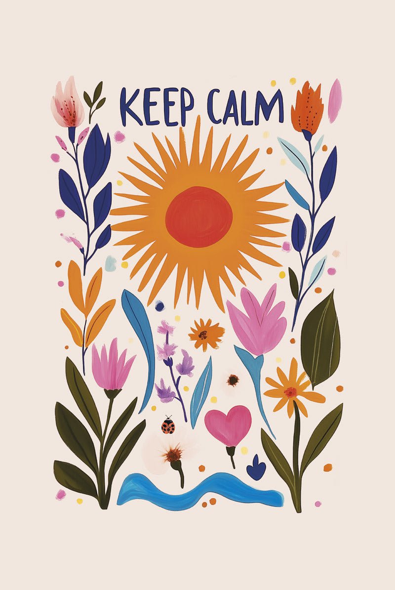 Keep Calm - Affiche Folk Art