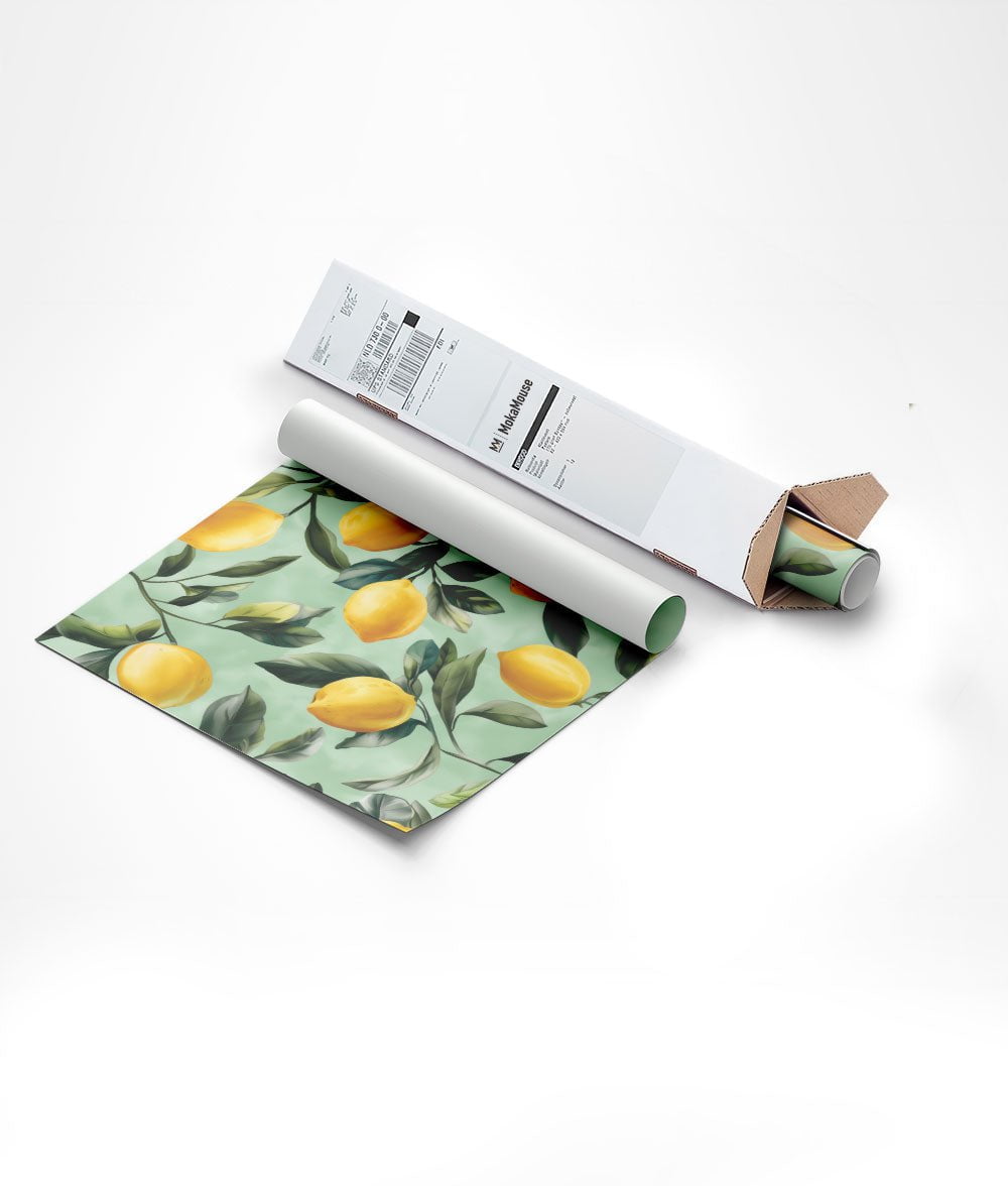 Emballage du poster citrons de sicile dans un carton triangulaire
