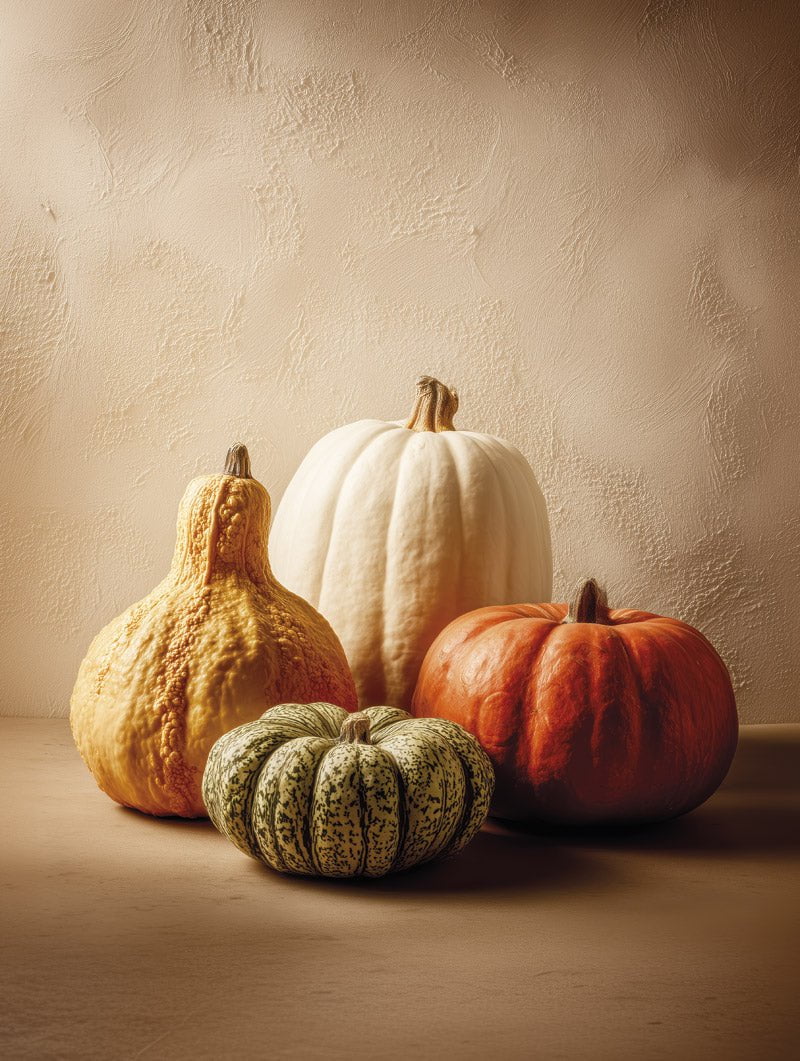 Poster campagne photographie des quatre courges en format 30x40cm