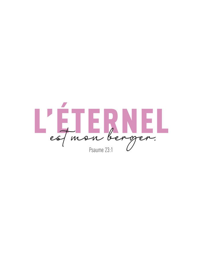 L'Éternel est mon berger - Affiche Chrétienne