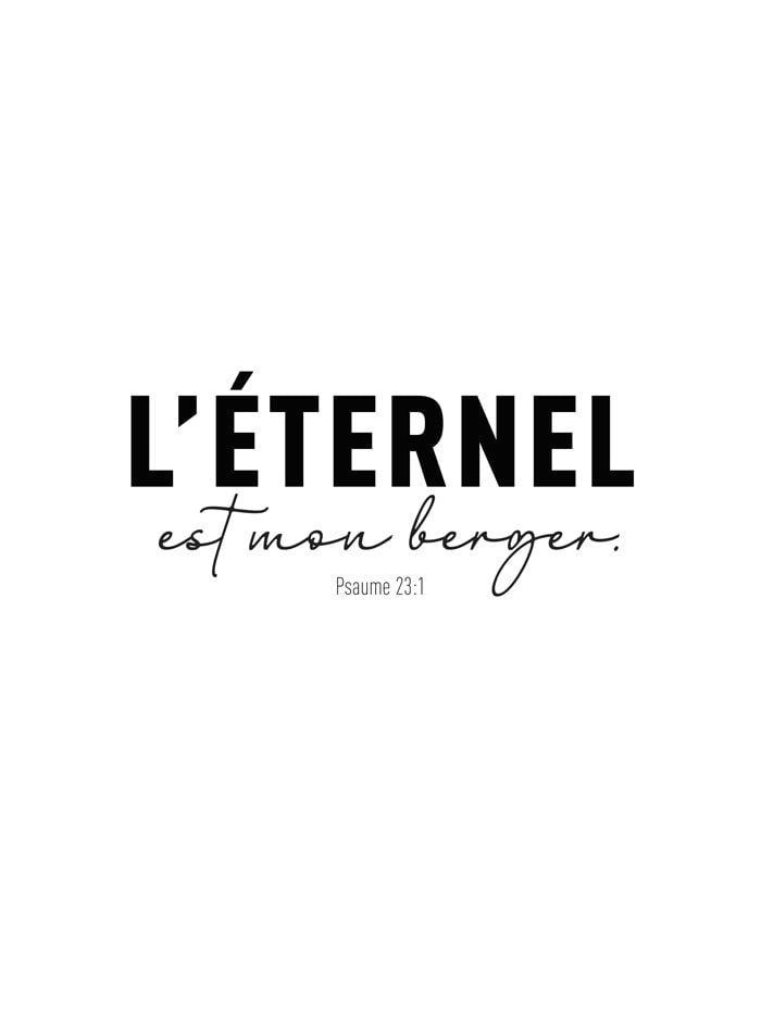 L'Éternel est mon berger - Affiche Chrétienne