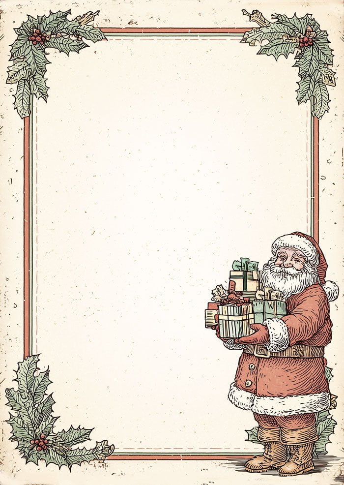 Lettres au Père Noël à imprimer – Modèles gratuit à télécharger