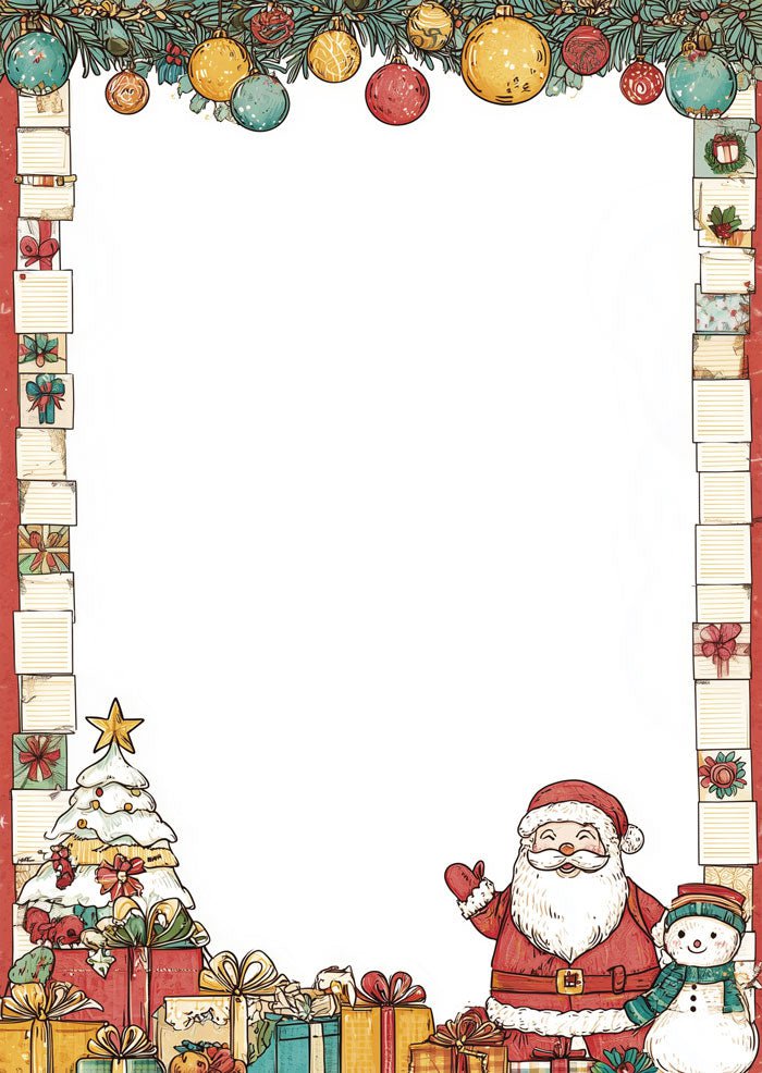 Lettres au Père Noël à imprimer – Modèles gratuit à télécharger