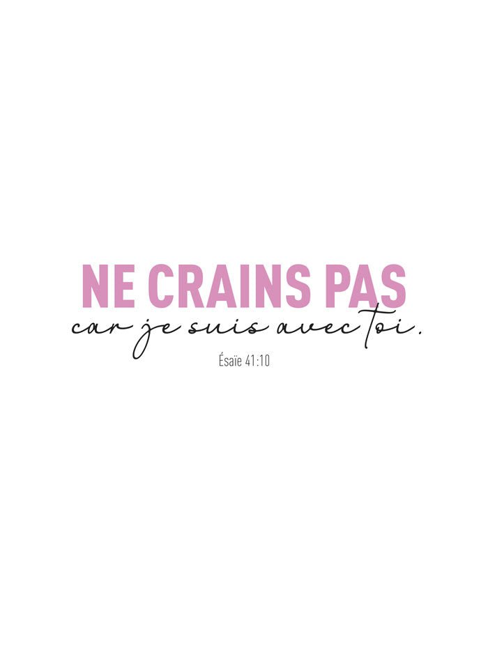 Ne crains pas - Affiche Chrétienne