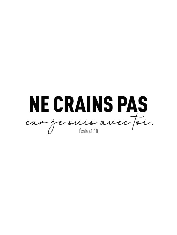 Ne crains pas - Affiche Chrétienne