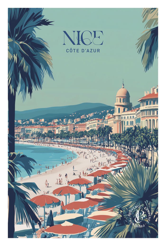 Poster ville nice promenade des anglais