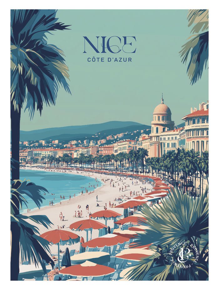 poster ville nice prom des anglais en format 30x40cm