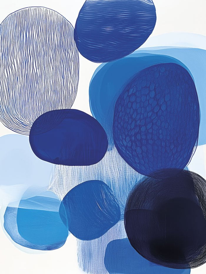 Poster été ocean abstrait serie 1 format 30x40 cm
