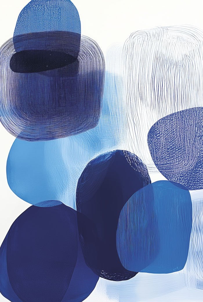 Poster mer et plage ocean abstrait serie 2 format 40x60 cm