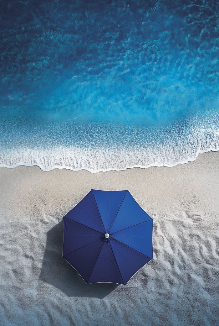 Poster mer et plage paradis bleu en format 40x60 cm