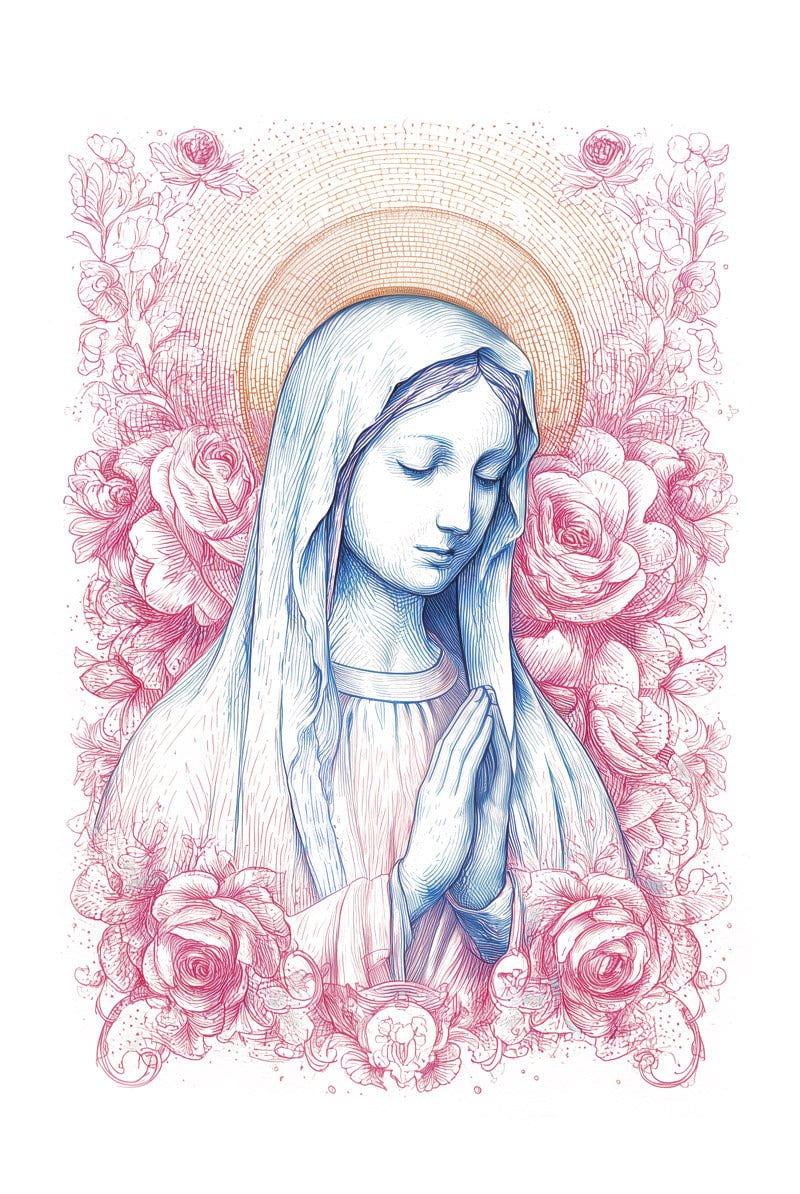 Sainte Vierge Marie - Affiche Chrétienne