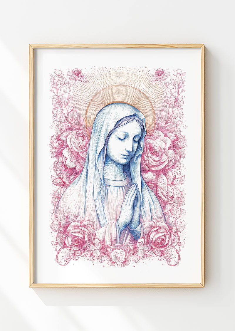 Sainte Vierge Marie - Affiche Chrétienne