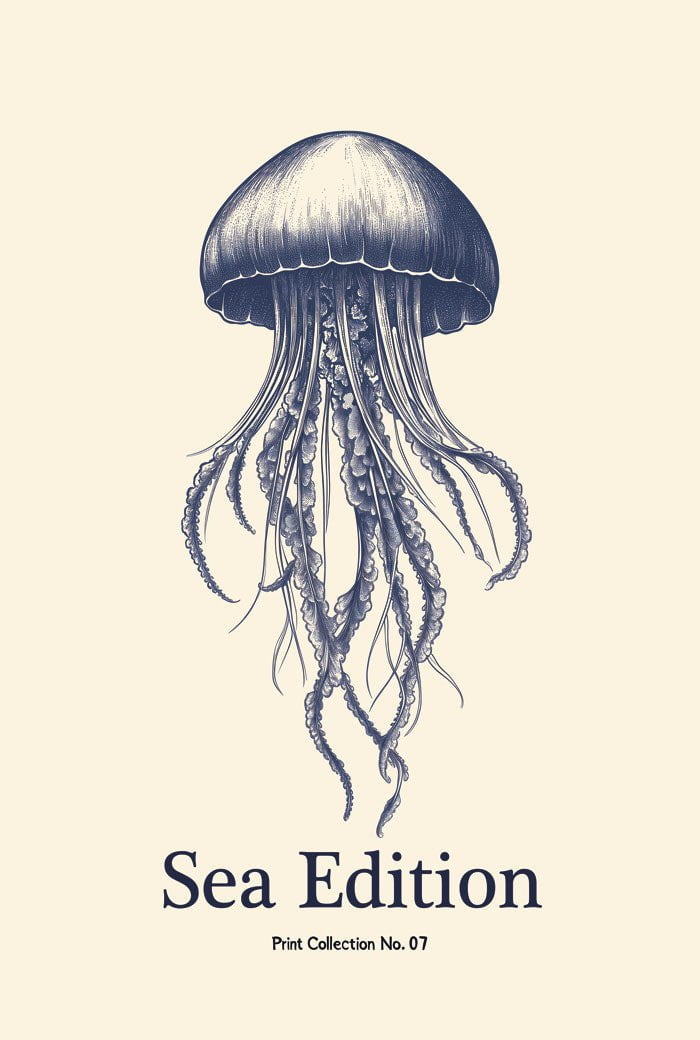Poster été sea edition méduse