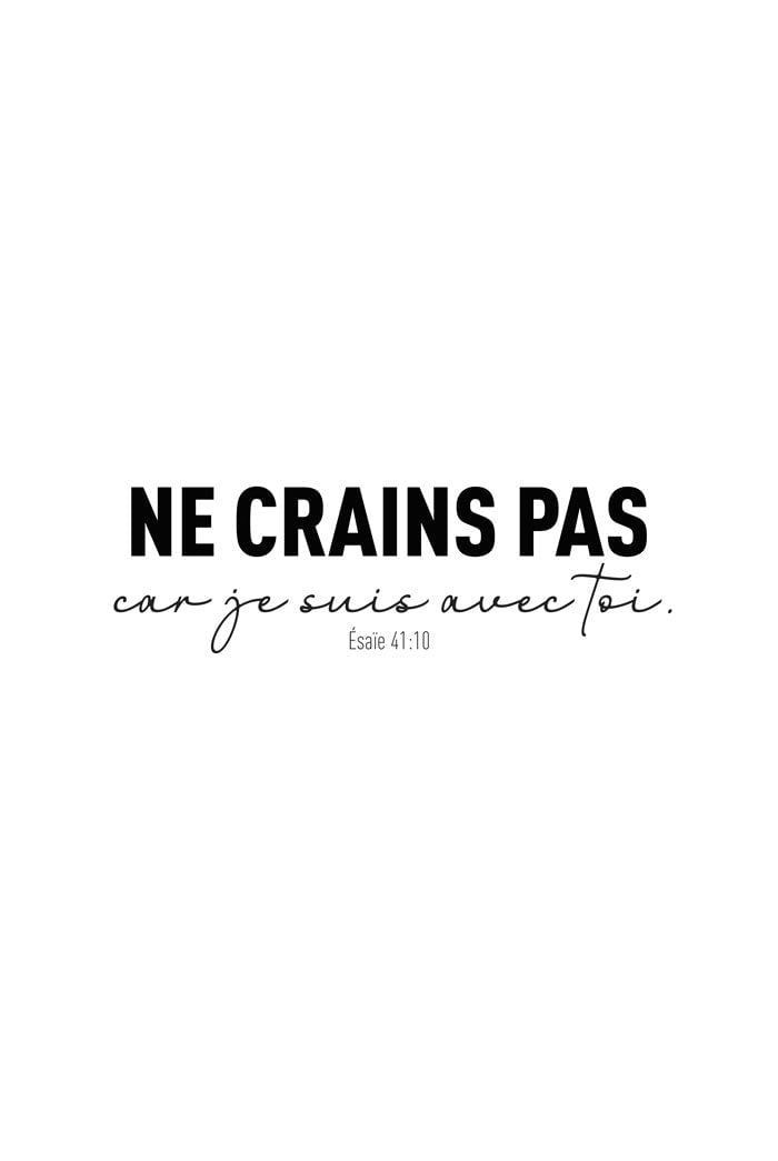 Ne crains pas - Affiche Chrétienne