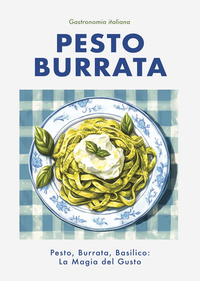 Pasta pesto burrata