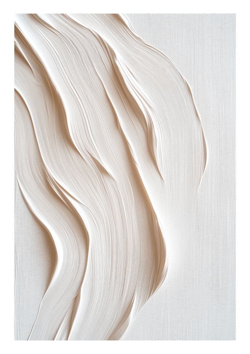 Affiche montrant du plâtre étalé sur une toile, à la truelle.