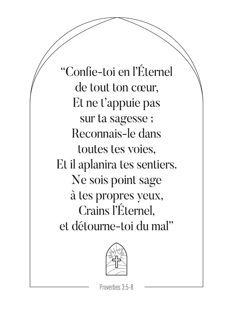 Affiche chrétienne du verset Proverbes 3:5-8 en format 30x40cm
