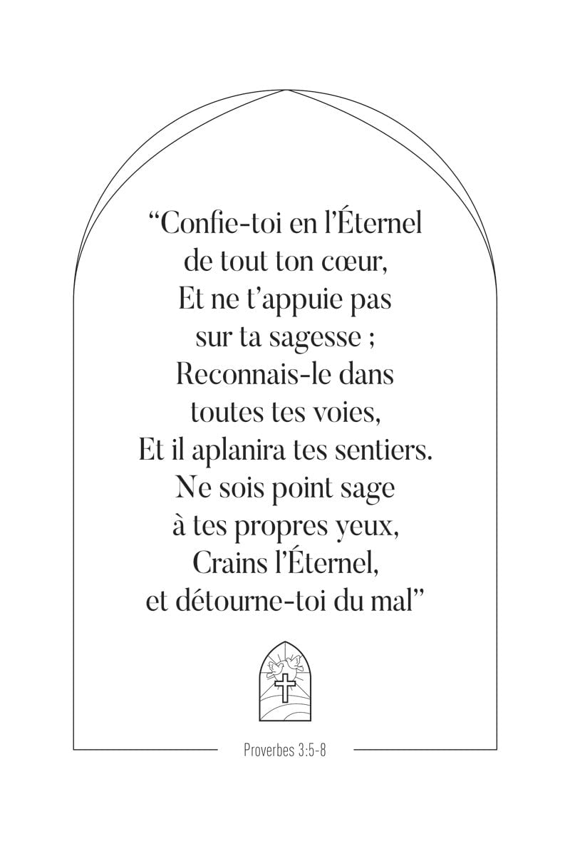 Poster biblique du verset proverbes 3:5-8 en format 40x60 cm