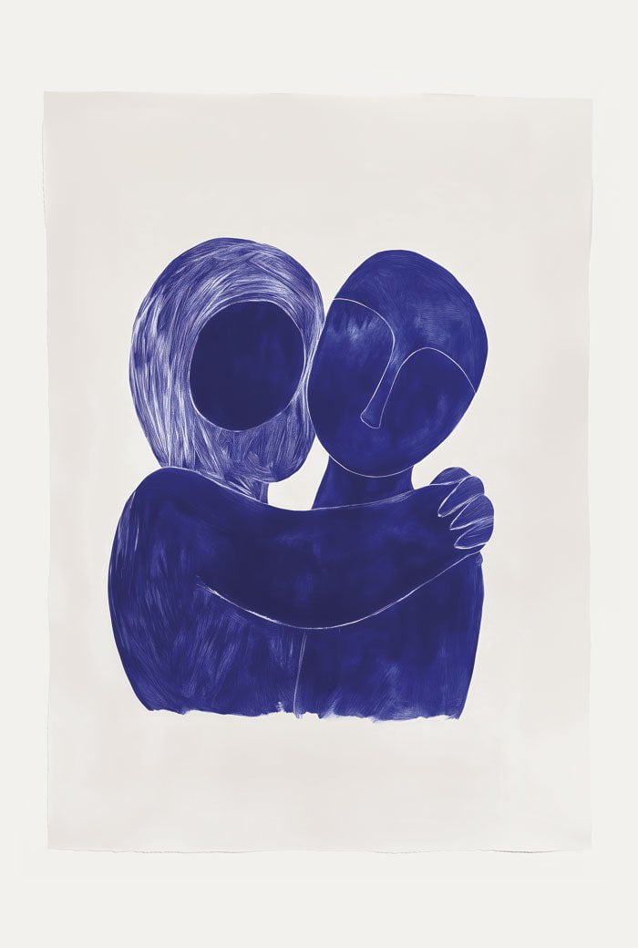 poster abstrait le baiser format 40x60 cm