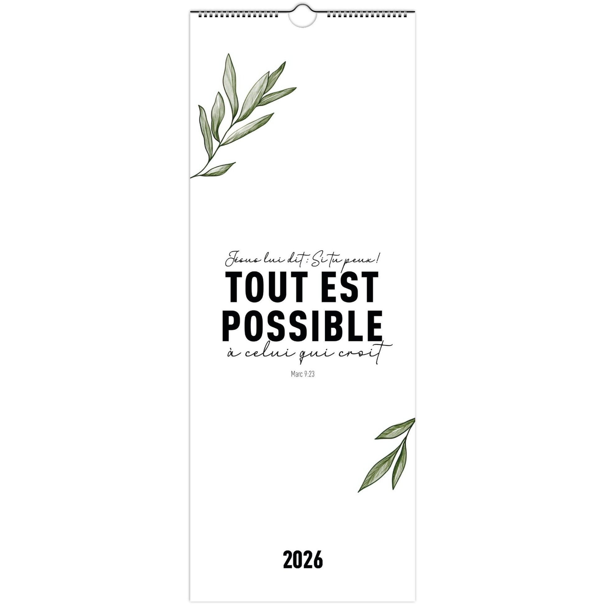 Couverture du calendrier 2026 proposé en version catholique ou protestante