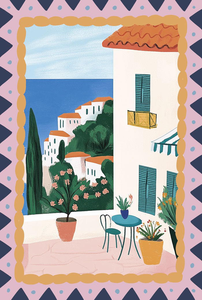 Poster été amalfi fiorita format 40x60cm