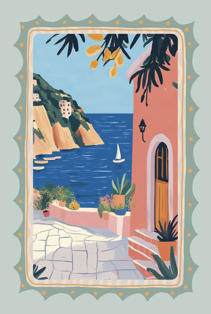 poster été costa siciliana en format 40x60cm