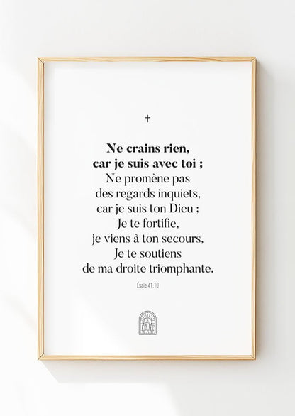 Esaïe 41:10 - Édition 2 - Affiche Chrétienne
