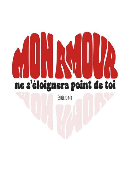 Poster chrétien "mon amour ne s'éloignera point de toi" en format 30x40cm