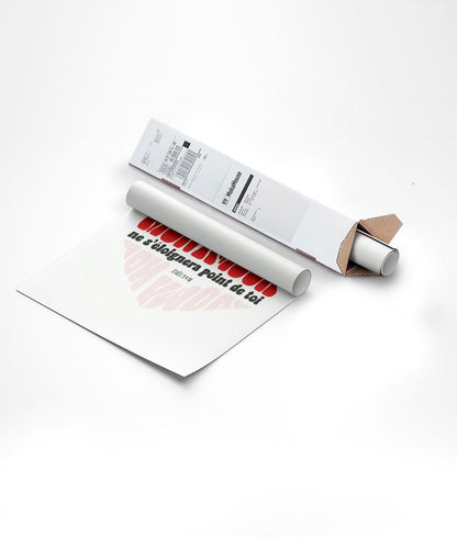 Poster chrétien verset biblique "mon amour" enroulée sur tube et mis dans un carton