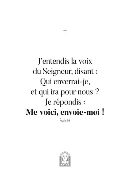 Affiche citation bible Esaïe 6:8 en format 30x40cm