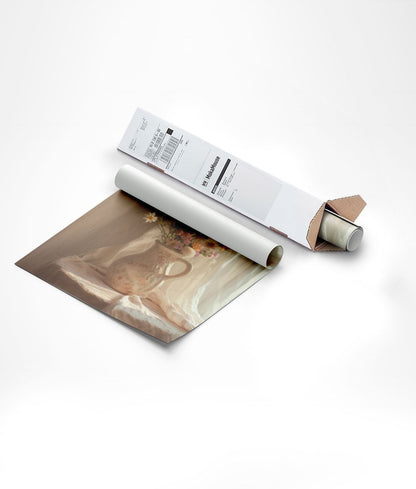 Emballage de l'affiche photographie fleurs de campagne dans un carton triangulaire