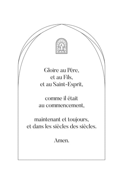 Poster typographie de la prière "gloire au père" dans une voute, en format 40x60 cm