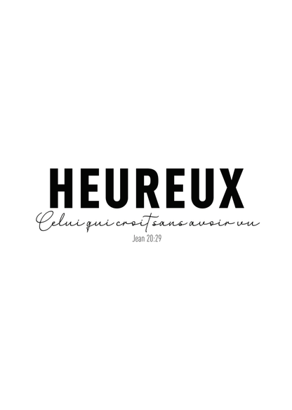 Jean 20:29 - Affiche Chrétienne