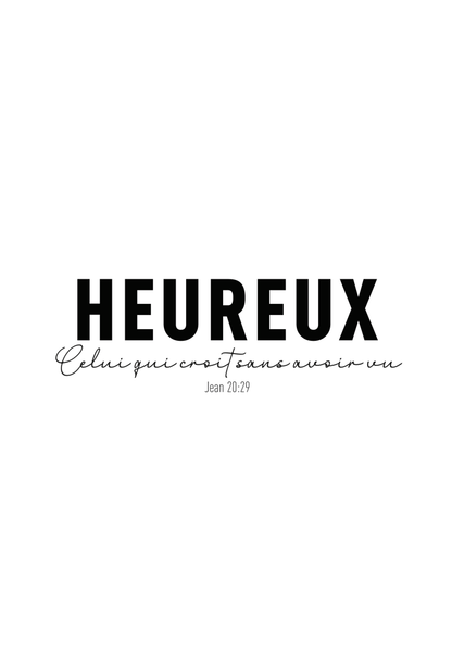Jean 20:29 - Affiche Chrétienne