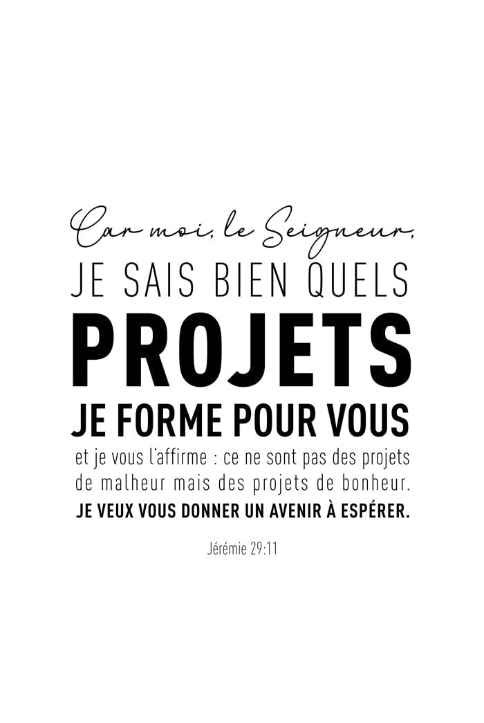 Jérémie 29:11 - Composition Moderne - Affiche Chrétienne