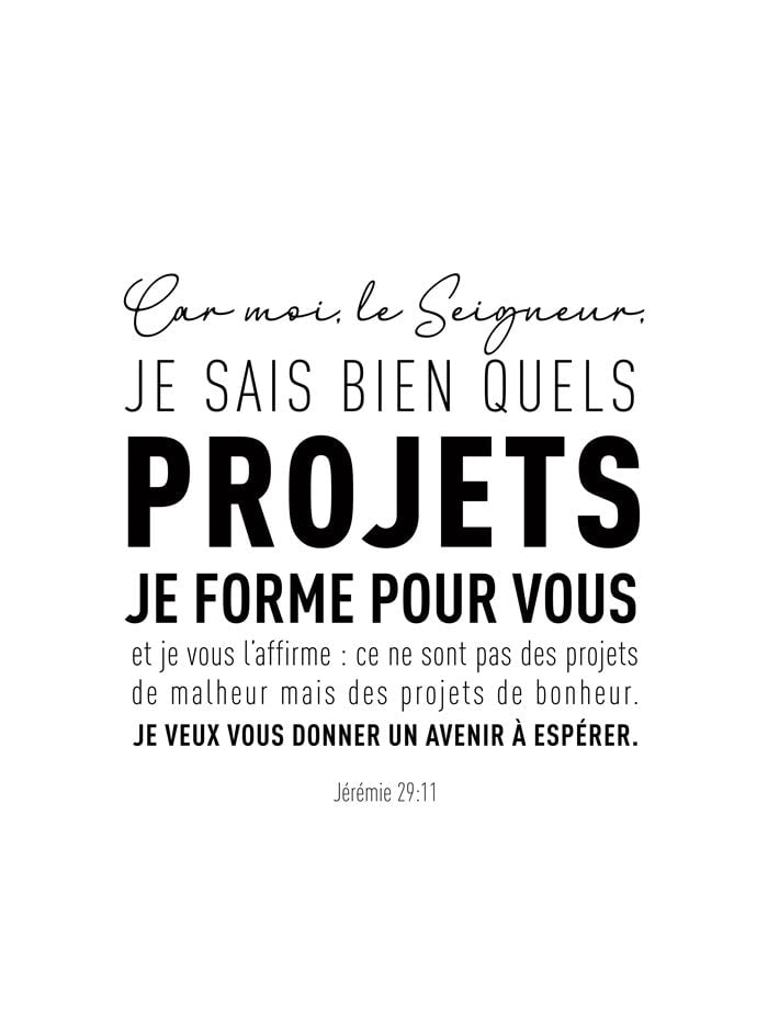 Jérémie 29:11 - Composition Moderne - Affiche Chrétienne
