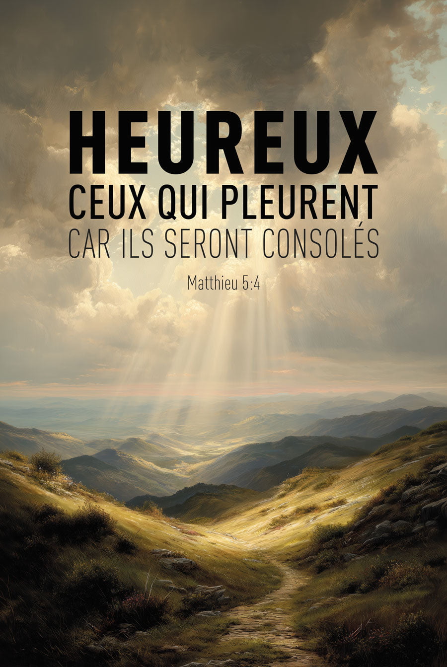 Matthieu 5:4 - Peinture - Affiche spirituelle